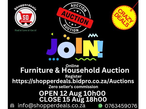 Furniture & Household Auction - New, Demo & Used I